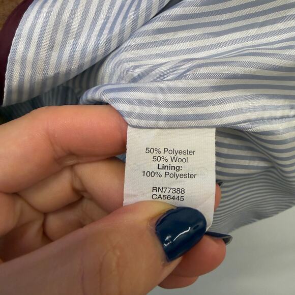 J.Crew Factory Wool Blend Longline Coat Dark Camel Sz 0 - Picture 8 of 11